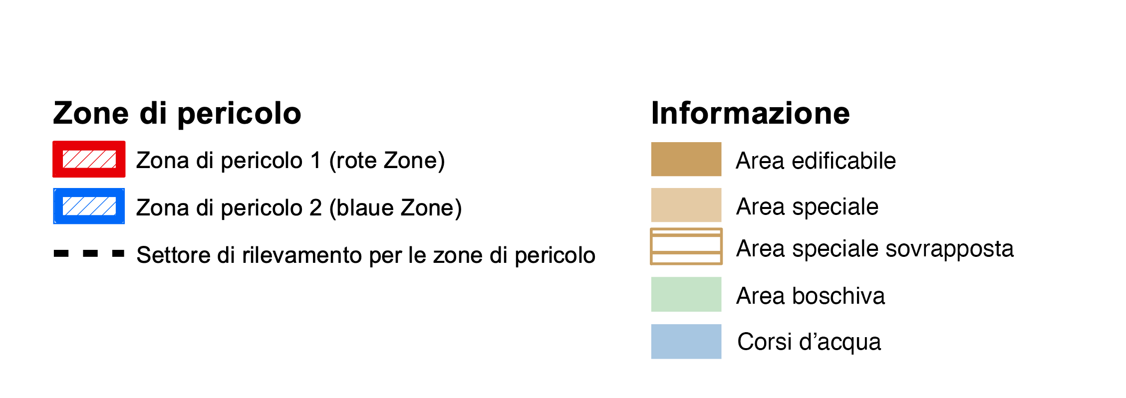 nuove zone pericolo 2022 legenda