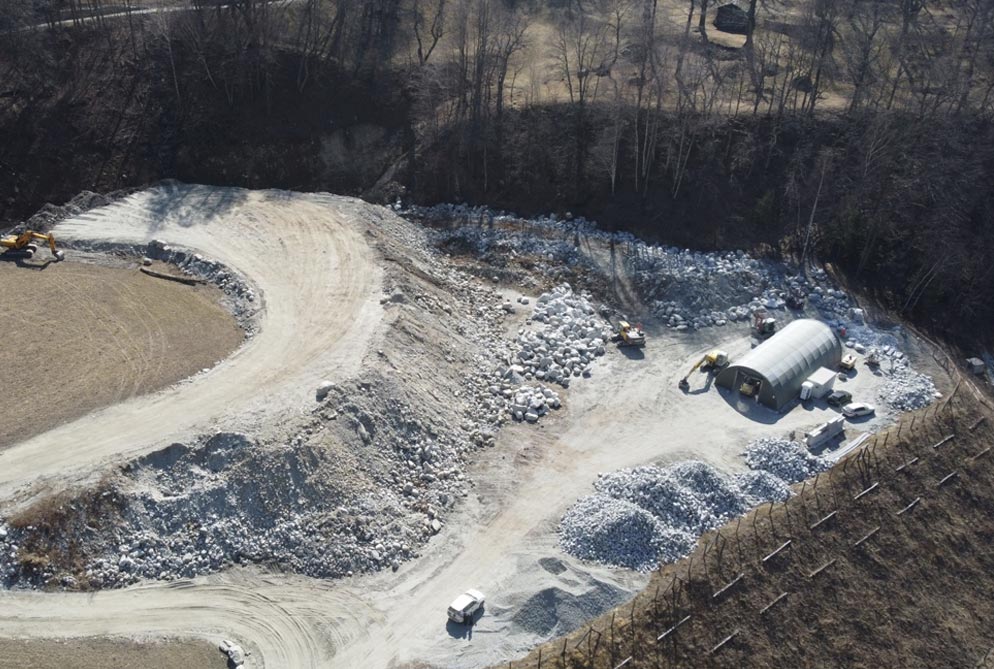 Preparazione sassi rivestimenti